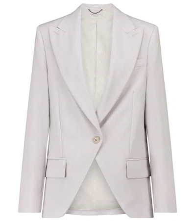 Stella Mccartney Peak-lapel Single-breasted Blazer In Grey