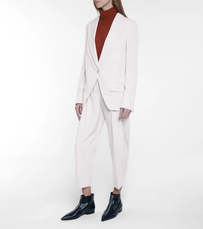 Stella Mccartney Peak-lapel Single-breasted Blazer In Grey