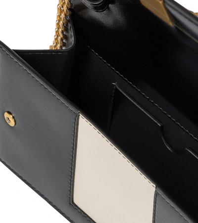 Shop Balmain 1945 Mini Leather Shoulder Bag In Black