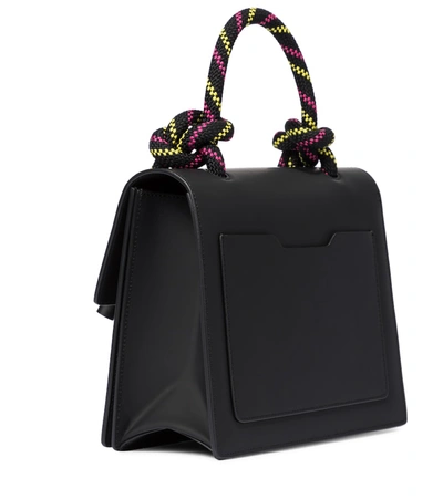 Shop Off-white Jitney 2.8 Leather Shoulder Bag In Black