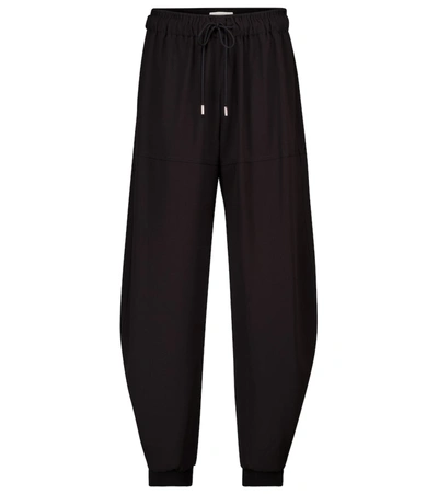 Shop Chloé High-rise Tapered Pants In Black