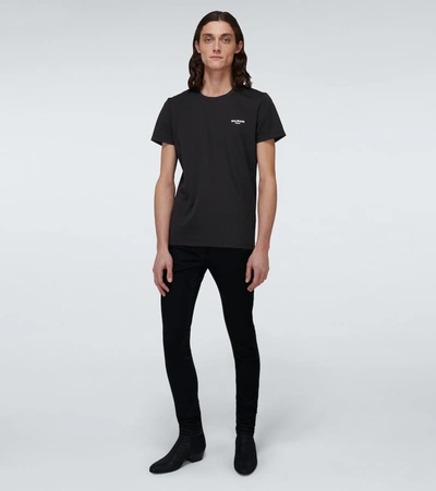 Balmain Black Cotton T-shirt
