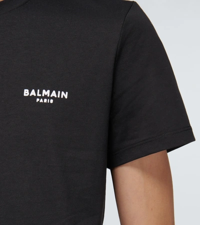 Balmain Black Cotton T-shirt