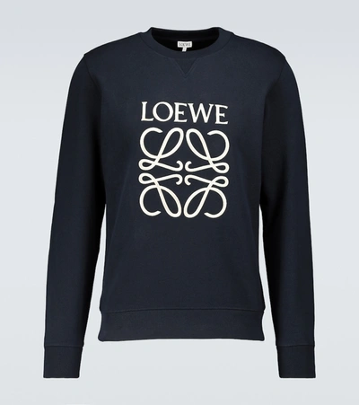 Shop Loewe Anagram Sweatshirt In Blue