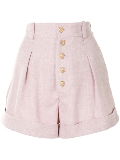 Shop Acler Kings Turn-up Shorts In Pink