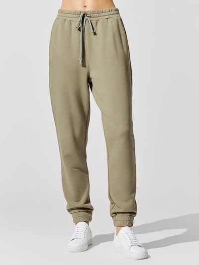 Shop Carbon38 French Terry Jogger Pant In Utility Green