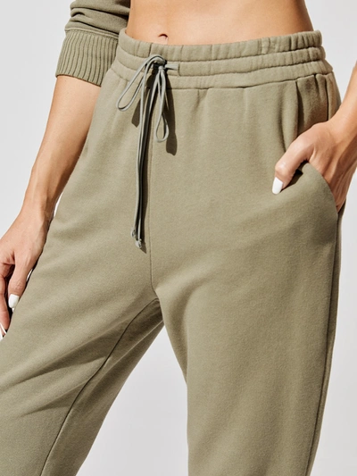 Shop Carbon38 French Terry Jogger Pant In Utility Green