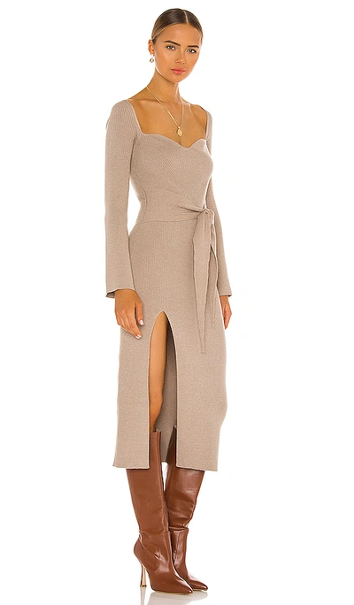 Shop Song Of Style Timothee Dress In Taupe