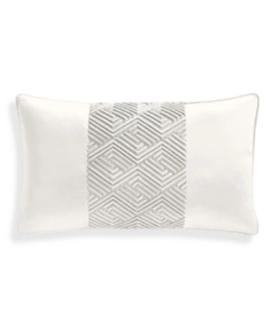 Shop Hotel Collection Channels Decorative Pillow, 14" X 24", Created For Macy's Bedding In White