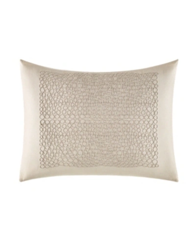 Shop Vera Wang Marbled Center Cording Breakfast Pillow, 12" L X 16" W Bedding In Warm Gray