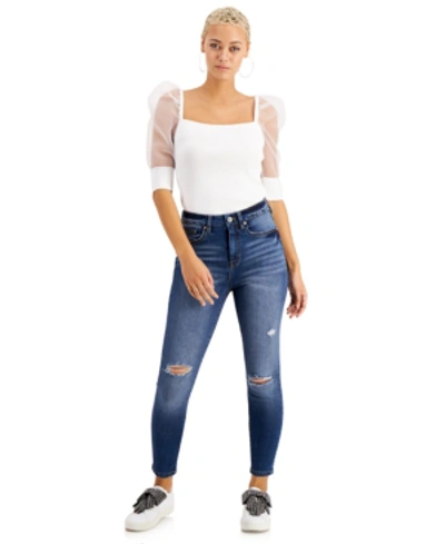 Shop Kendall + Kylie Kendall + Kyle Juniors' High-rise Skinny Ankle Jeans In Jump Ahead
