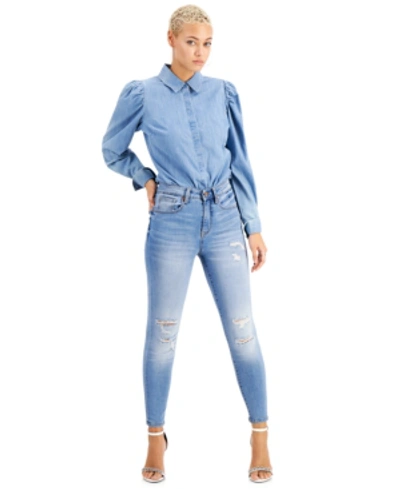 Shop Kendall + Kylie Kendall + Kyle Juniors' High-rise Skinny Ankle Jeans In Jerome