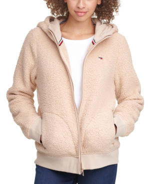 tommy hilfiger fuzzy jacket