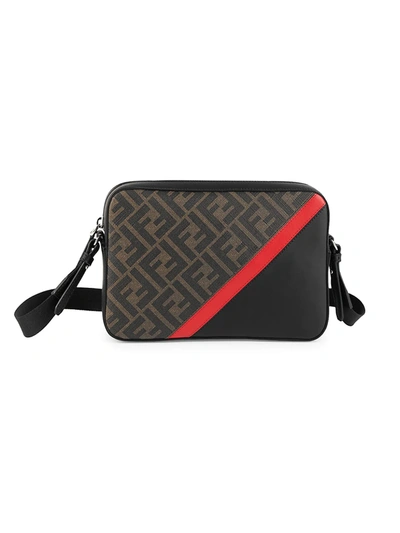 Shop Fendi Men's Ff Logo Camera Bag In Neutral
