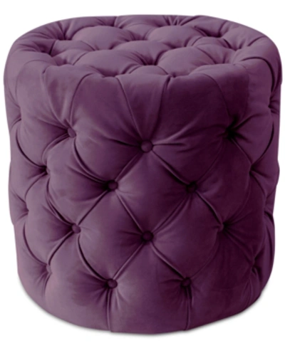 Shop Skyline Kelly Ottoman In Aubergine