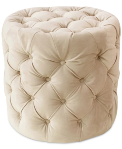 Shop Skyline Kelly Ottoman In Buckwheat