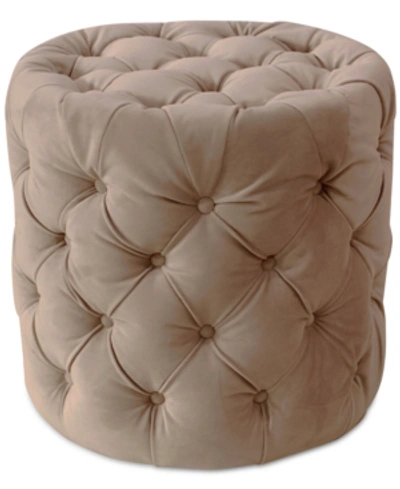 Shop Skyline Kelly Ottoman In Taupe