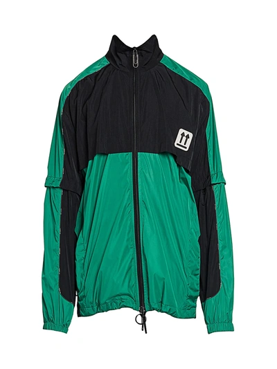 Shop Off-white Men's River Trail Colorblock Track Jacket In Mint