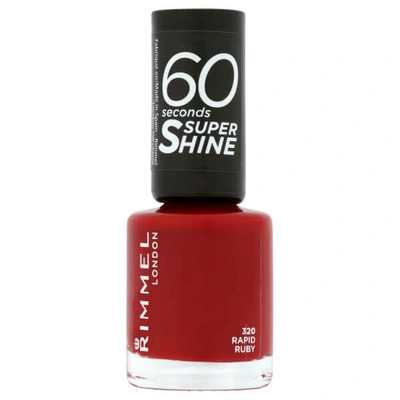 Shop Rimmel 60 Seconds Super Shine Nail Polish 8ml (various Shades) - Rapid Ruby