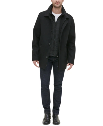 Shop Kenneth Cole New York Men's Layered Walker Jacket In Black
