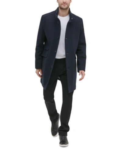 Shop Kenneth Cole New York Men's Single Breasted Twill Walker Jacket In Navy