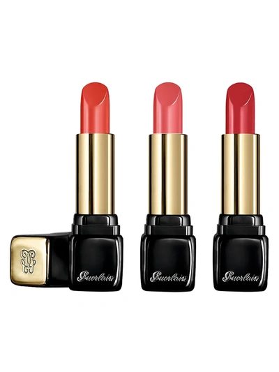 Shop Guerlain Kisskiss Mini Lipsticks 3-piece Deluxe Set