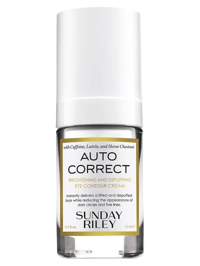 Shop Sunday Riley Women's Auto Correct Brightening And Depuffing Eye Contour Cream