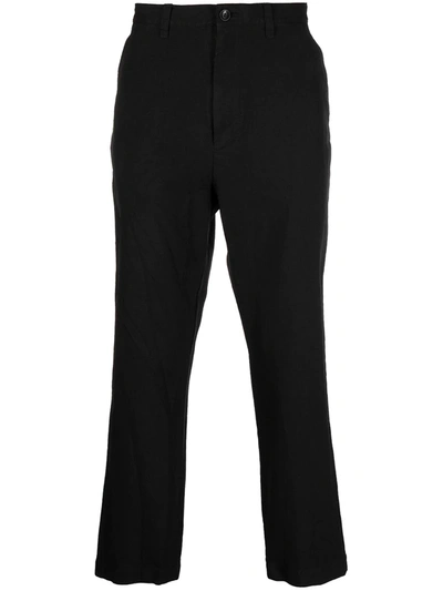 Shop Junya Watanabe Cropped Tailored Trousers In Black