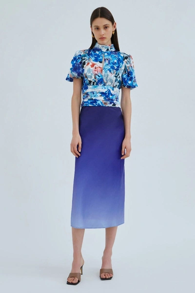 Shop C/meo Collective Orbital Top Blue Painted Floral