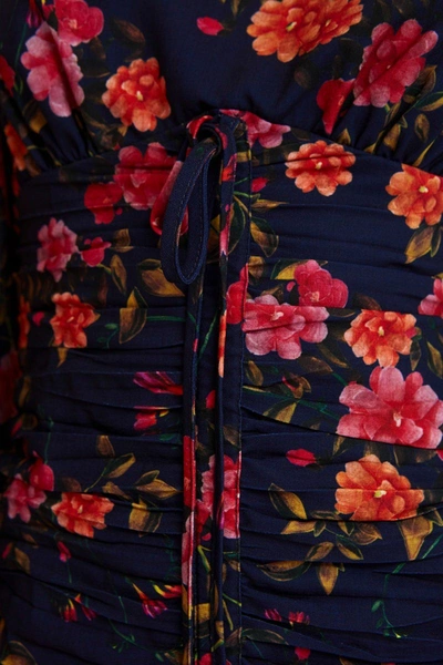 Shop Finders Keepers Flora Long Sleeve Mini Dress Navy Bloom