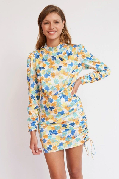 Shop Finders Keepers Sirene Long Sleeve Mini Dress Blush Fleur