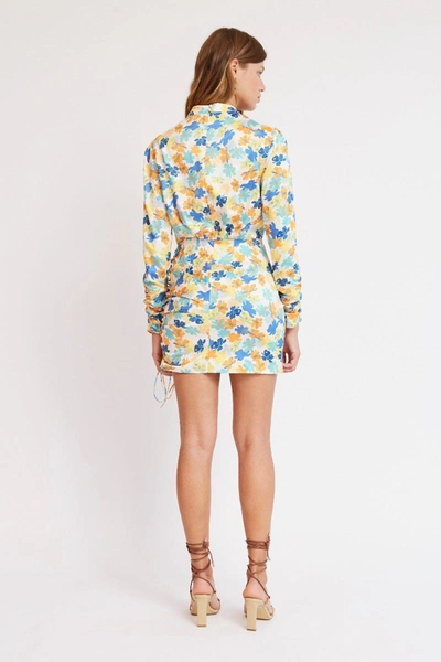 Shop Finders Keepers Sirene Long Sleeve Mini Dress Blush Fleur