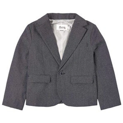 Shop Bonpoint Grey Chambray Suit Jacket In Blue