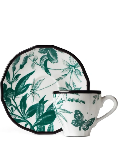 Shop Gucci Herbarium Coffee Cup In White