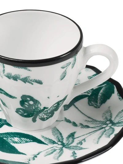 Shop Gucci Herbarium Coffee Cup In White