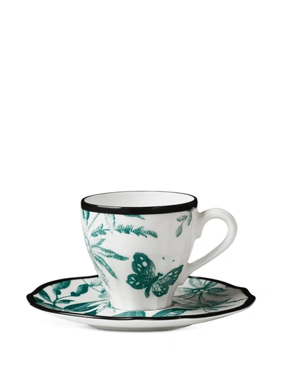 Shop Gucci Herbarium Coffee Cup In White