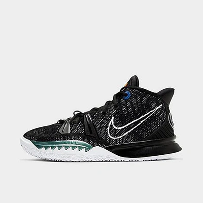Shop Nike Big Kids' Kyrie 7 Basketball Shoes In Black/white/off Noir/chile Red