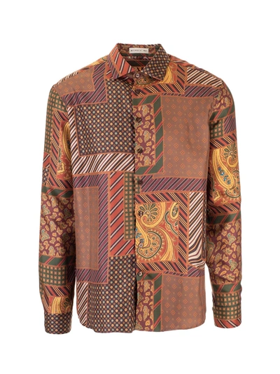 Shop Etro Multicolor Prints Shirt In Brown