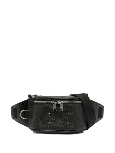 Shop Maison Margiela Number-print Four-stitch Belt Bag In Black
