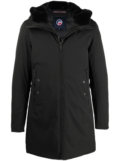 Shop Fusalp Hooded Padded Coat In Black