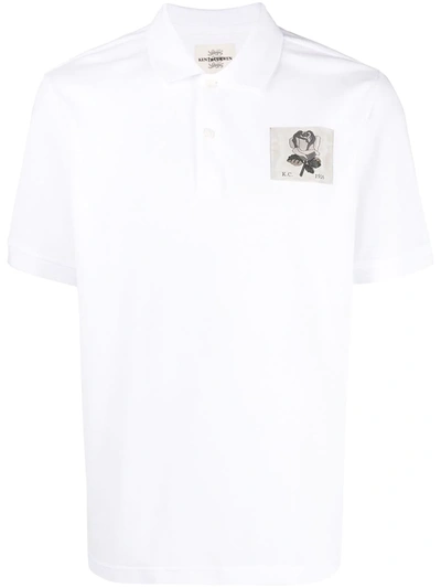 Shop Kent & Curwen Logo Patch Short-sleeved Polo Shirt In White
