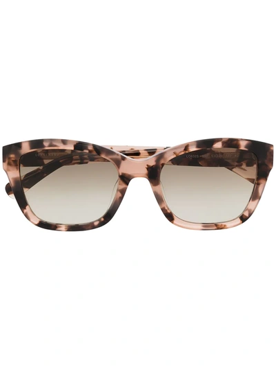 Shop Longchamp Tortoiseshell Square Frame Sunglasses In Brown