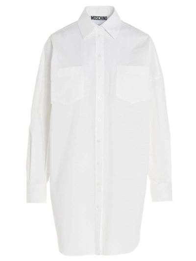 Shop Moschino Oversized Couture Shirt In White