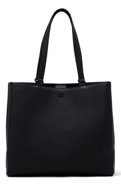 Shop Dagne Dover Large Allyn Leather Tote In Onyx