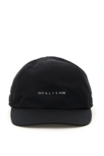 Shop Alyx Nylon Baseball Cap In Black Silver (black)
