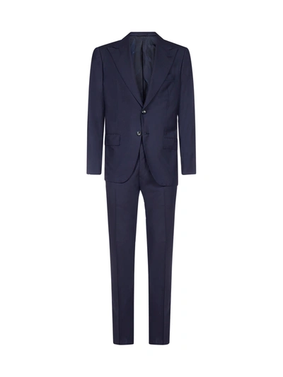 Shop Kiton 2-pieces Tailored Wool Suit In Blu