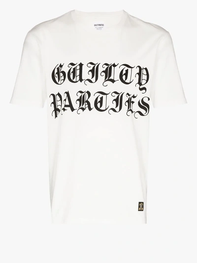 Shop Wacko Maria Guilty Parties Print T-shirt In White