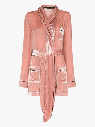 Shop Sleeping With Jacques The Bon Vivant Robe In Pink