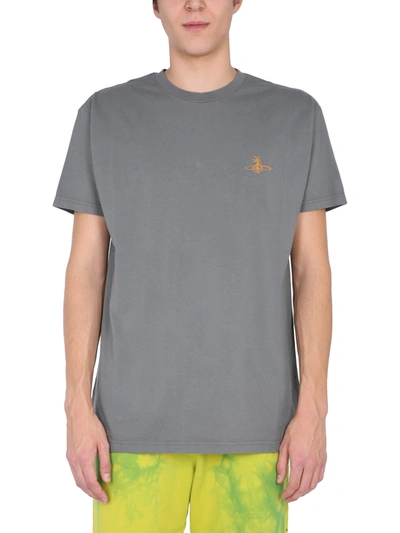 Shop Vivienne Westwood Boxy Fit T-shirt In Grey