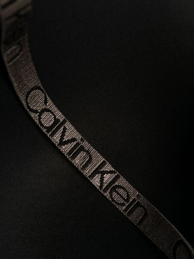 Shop Calvin Klein Underwear Logo Strap T-shirt Bra In Black